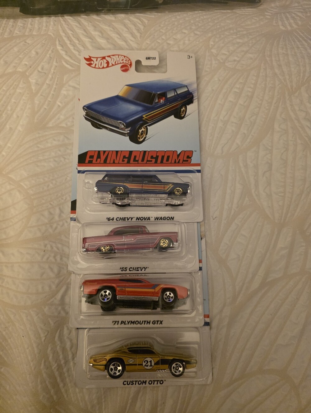 Flying Customs 4-Car Bundle- Blue, Pink, Orange, Yellow
